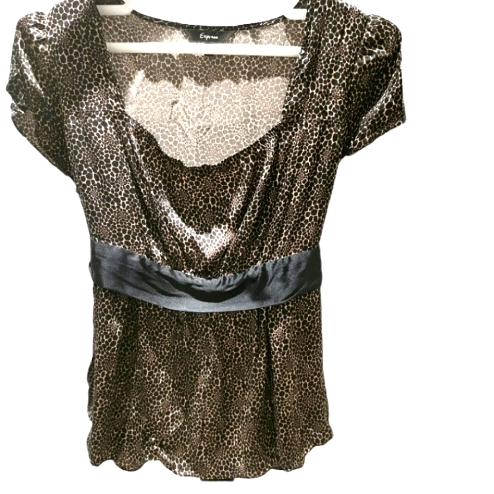 🍀3/$30 Express leopard print top with belt